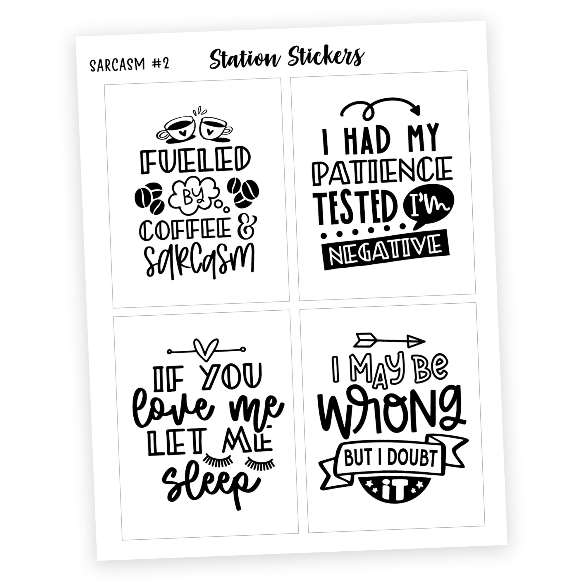 QUOTES • SARCASM 2 - Station Stickers