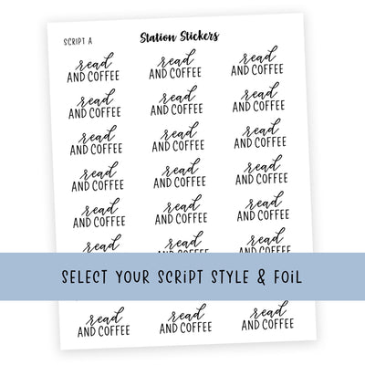 READ AND COFFEE • Script Stickers [COMING 11/20] - Station Stickers