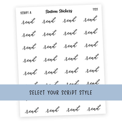 Read • Script Stickers - Station Stickers