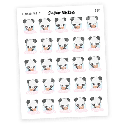 READING IN BED • PANDA [COMING 11/20] - Station Stickers