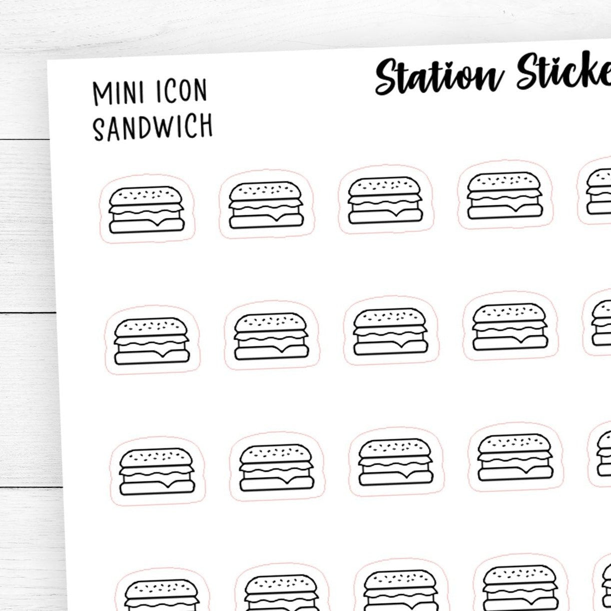 Sandwich Icon Stickers
