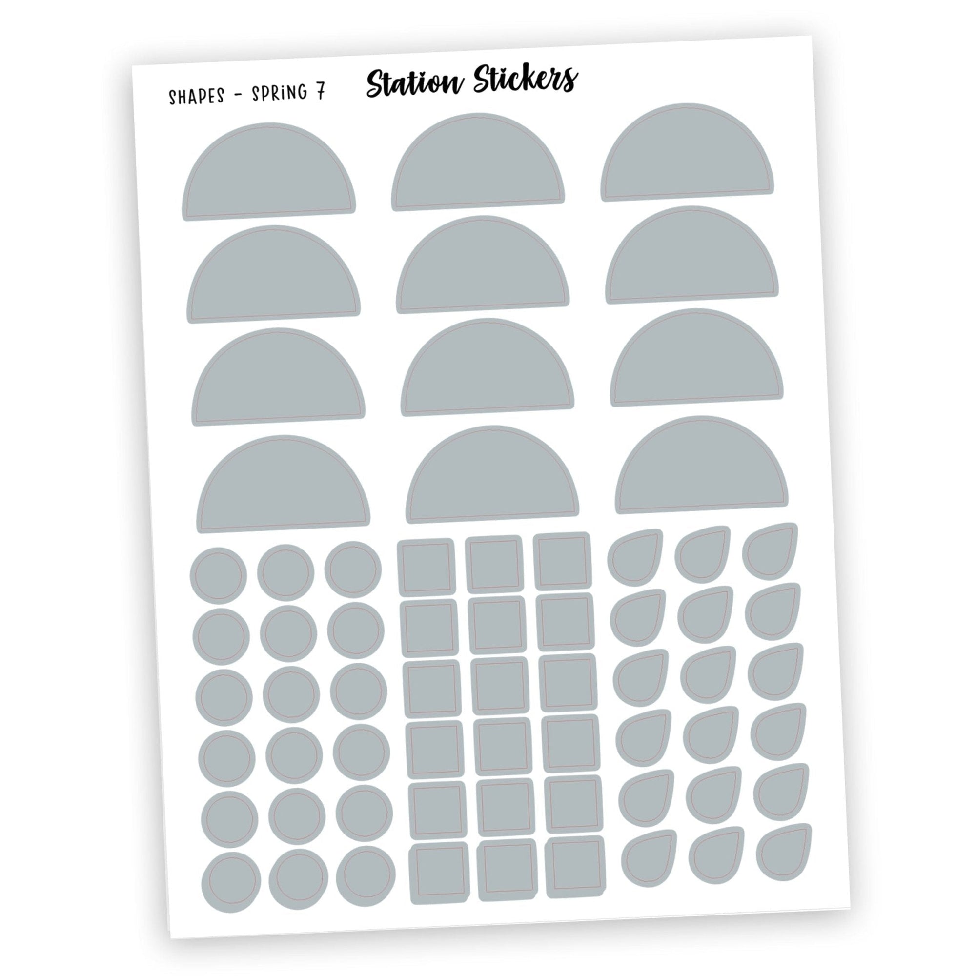 SHAPES SAMPLER - SPRING COLOR 7 - Station Stickers