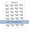 SHOVEL SNOW • Script Stickers - Station Stickers