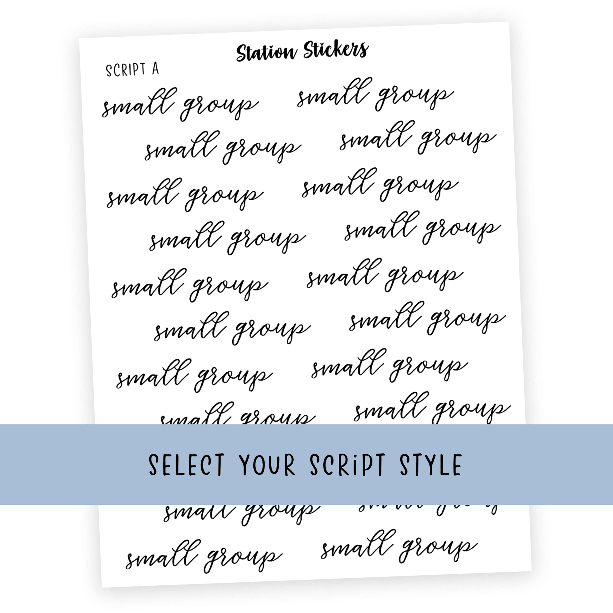 SMALL GROUP • Script Stickers