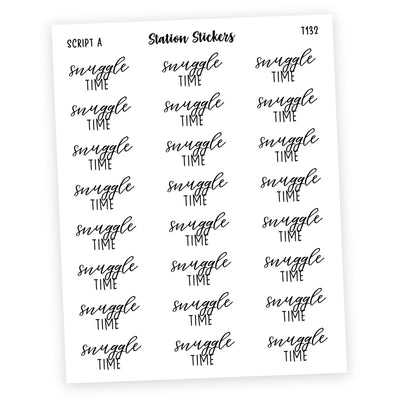 Snuggle Time • Script Stickers - Station Stickers