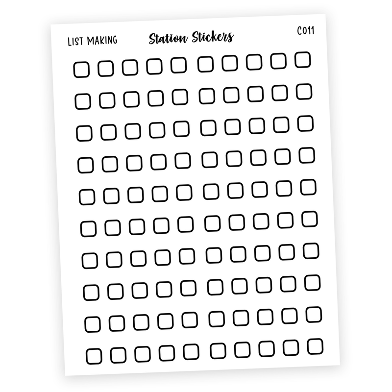 SQUARE LIST • FOIL - Station Stickers