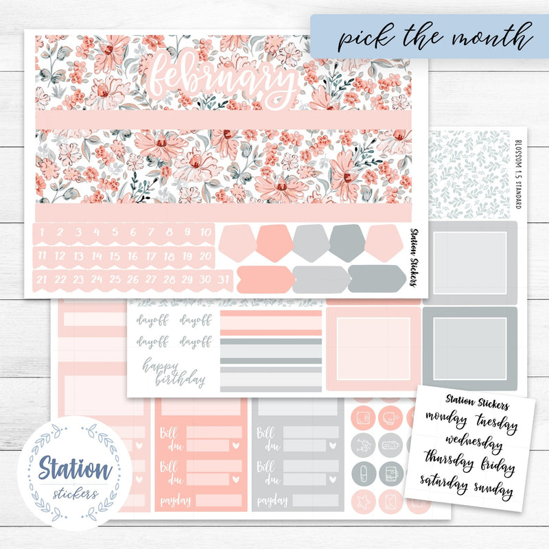 Standard 1.5" Monthly • Blossom - Station Stickers