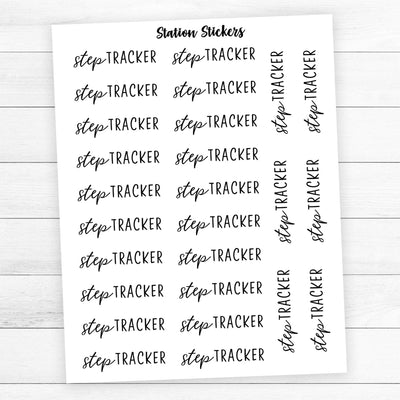 step TRACKER Script Stickers - Station Stickers