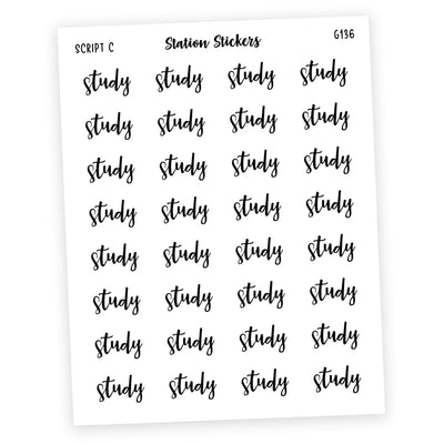 Study Script Stickers