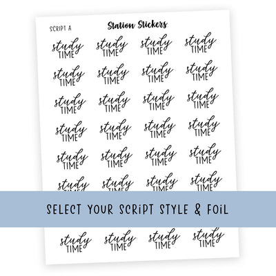 STUDY TIME • Script Stickers [COMING 11/20] - Station Stickers