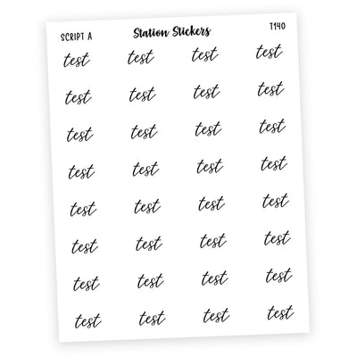 Test • Script Stickers - Station Stickers