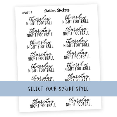 Thursday Night Football • Script Stickers - Station Stickers