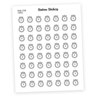 Timer Mini Icon Stickers - Station Stickers