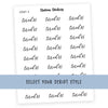 TIRED AF • Script Stickers