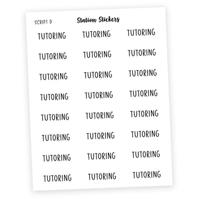 Tutoring • Script Stickers
