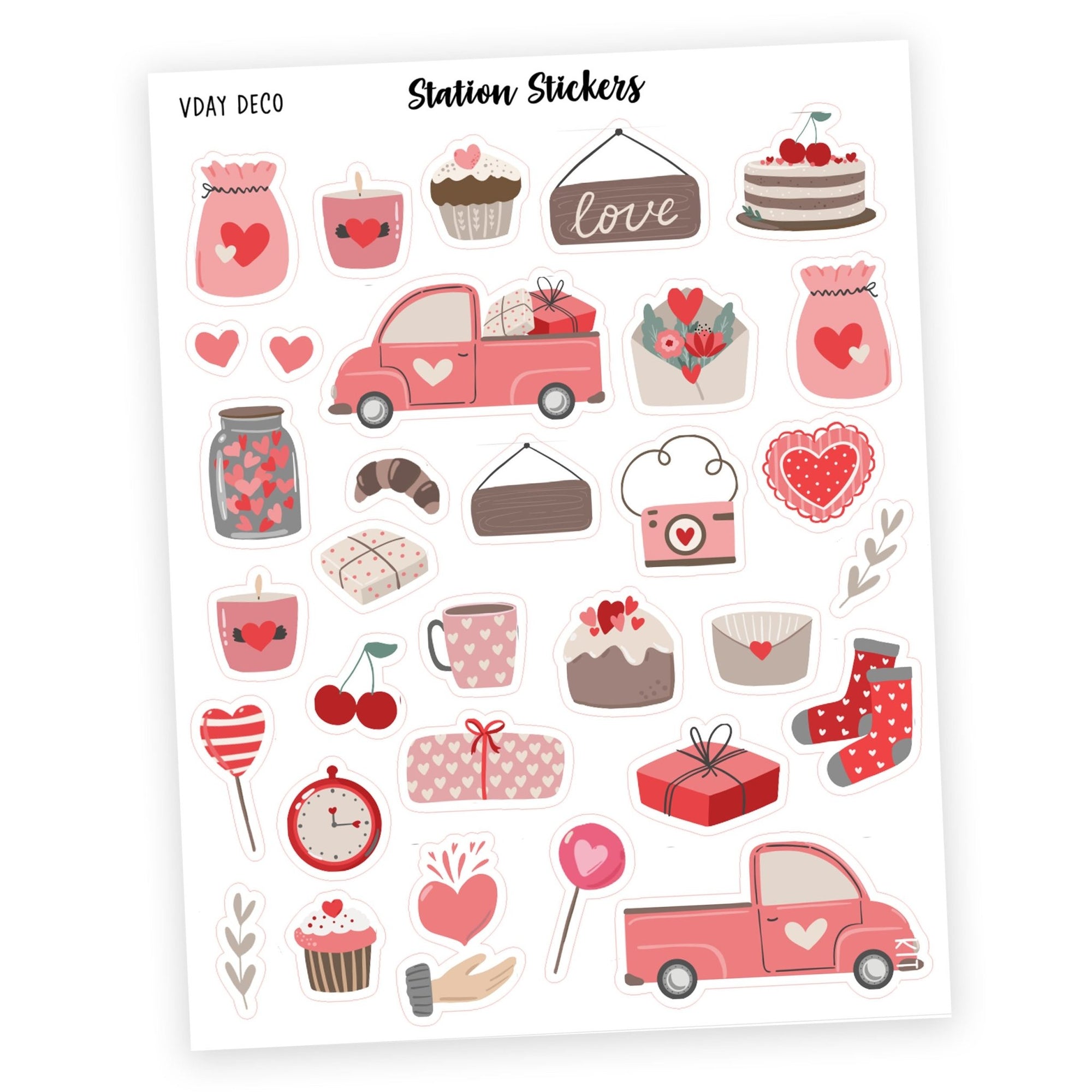 VDAY DECO - Station Stickers
