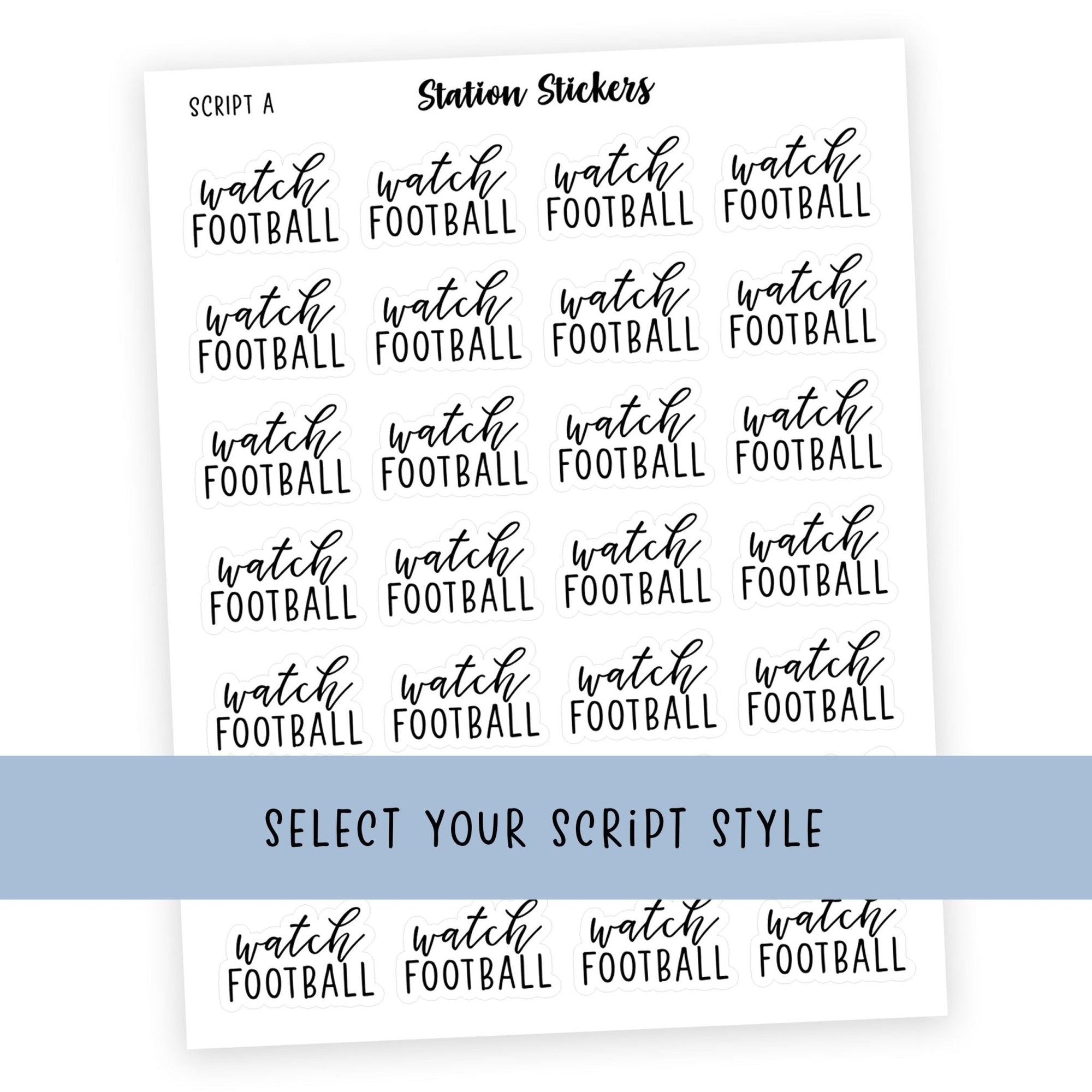 Watch Football Script Stickers