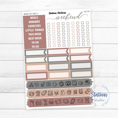 WEEKLY FOILED STICKER KIT 113 - Station Stickers