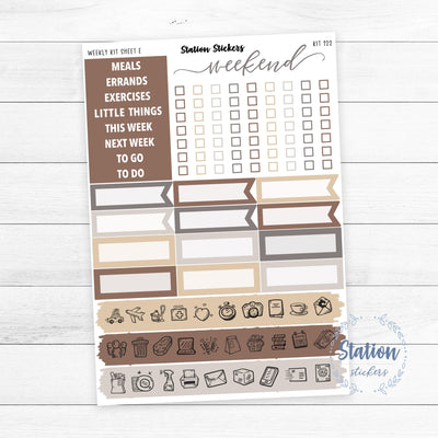 WEEKLY FOILED STICKER KIT 122 - Station Stickers