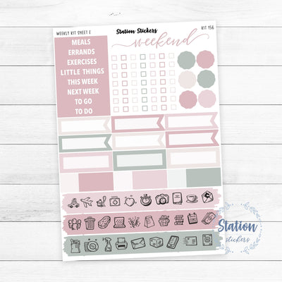 WEEKLY FOILED STICKER KIT 156 - Station Stickers