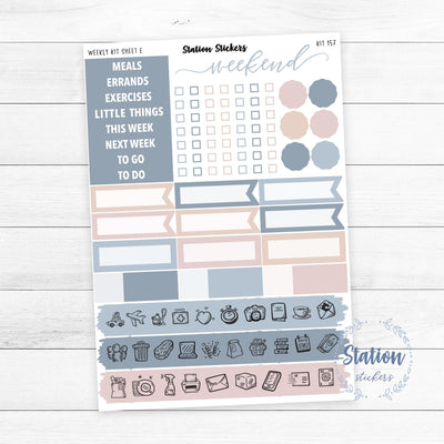 WEEKLY FOILED STICKER KIT 157 - Station Stickers