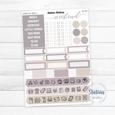 WEEKLY FOILED STICKER KIT 167 - Station Stickers