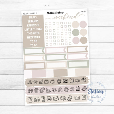 WEEKLY FOILED STICKER KIT 168 - Station Stickers