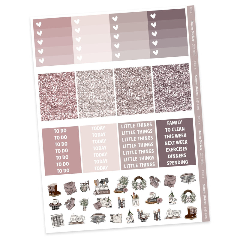 WEEKLY STICKER KIT • COZY HOME (ADD ON ONLY) - Station Stickers